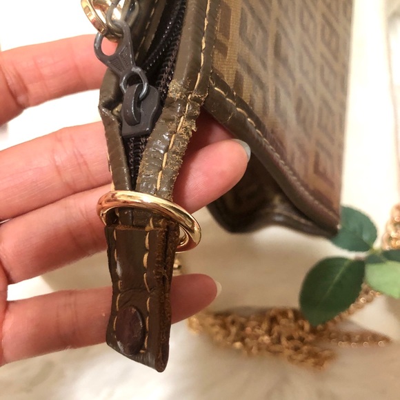 ❤️Auth❤️Beautiful Fendi Zucchino Zucca Monogram FF Logo Shoulder/Crossbody✨ - Picture 11 of 12